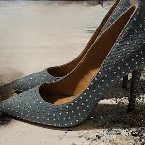The Bold & The Beautiful Blue Studded Women's Heels